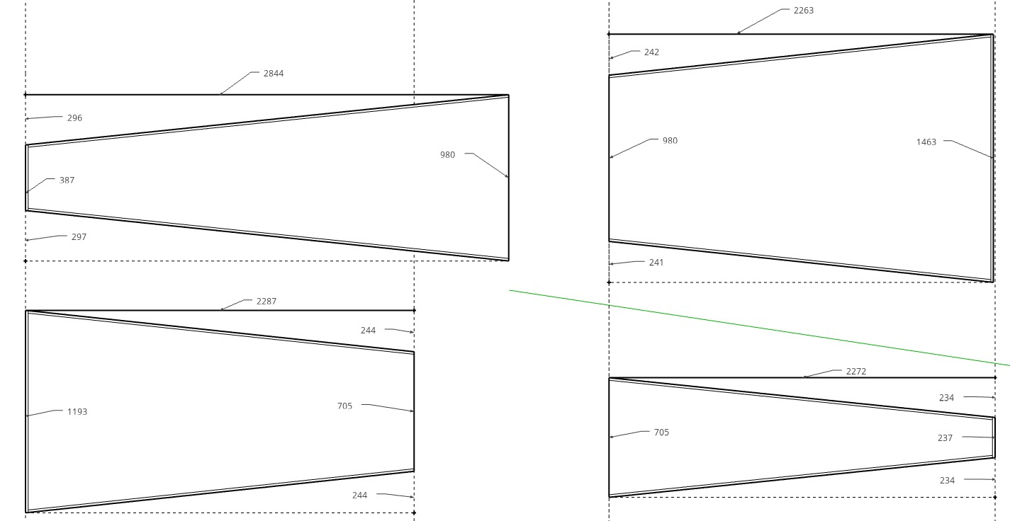 Acrylic cutting specification for attic